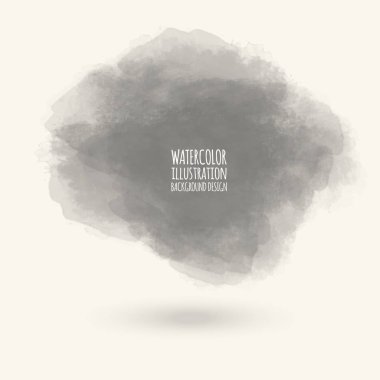 Vektör gri renk fırça darbeleri. Sulu Boya tek renkli Grunge elemanları izole. Duman fırçalar tasarımınız için. Serbest el. Mürekkep sıçrama. Akrilik damgası. Vektör çizim