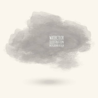 Vektör gri renk fırça darbeleri. Sulu Boya tek renkli Grunge elemanları izole. Duman fırçalar tasarımınız için. Serbest el. Mürekkep sıçrama. Akrilik damgası. Vektör çizim