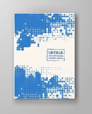 Yarı ton Illustrator. Turuncu renk broşür.