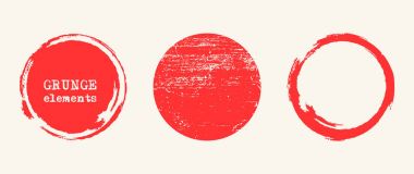 Grunge kırmızı şekilleri