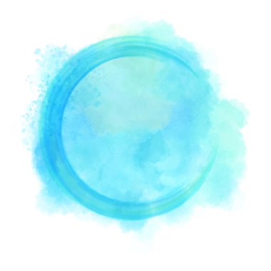 Mavi suluboya el çizilmiş vektör.