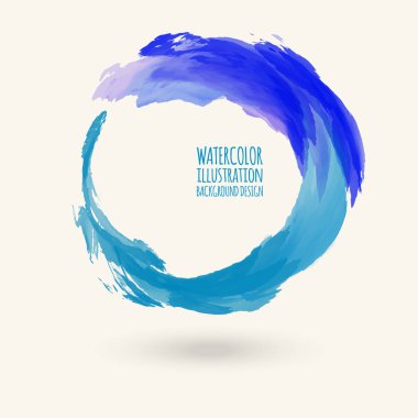 Suluboya daire doku. Vektör watercoluor daire elemanları tasarımı için.