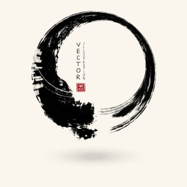 vektör siyah mürekkep yuvarlak kontur