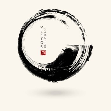 vektör siyah mürekkep yuvarlak kontur