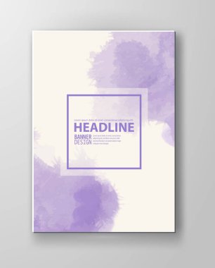 Suluboya mor renk tasarım afiş