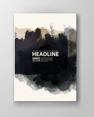 Vektör poster uyarıları sıçraması ve BLOB'ları