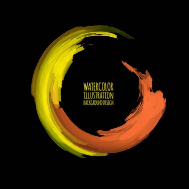 Neon boya soyut yuvarlak. Parlayan retro çerçeve.