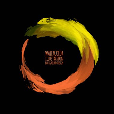 Neon boya soyut yuvarlak. Parlayan retro çerçeve.