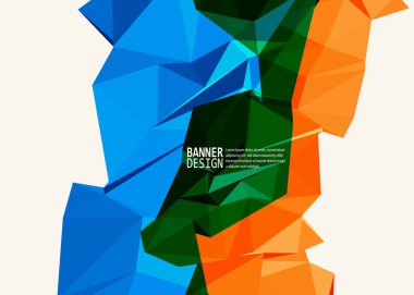 Vektör renk üçgen tasarım şablonları broşürler