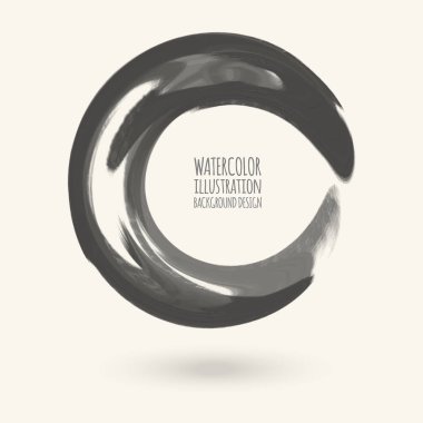 vektör siyah mürekkep yuvarlak kontur