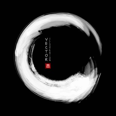 vektör siyah mürekkep yuvarlak kontur