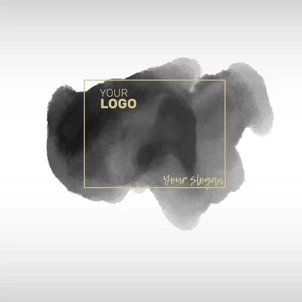 Logotypdesign med svart bläck — Stock vektor