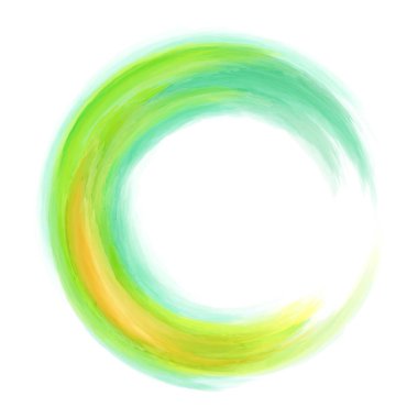 Suluboya daire doku. Mürekkep yuvarlak kontur