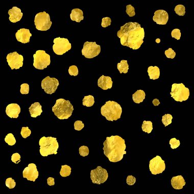 Vektör desen ile polka dots-in altın rengi ve siyah.