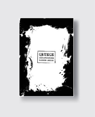 Siyah arka tasarımı. Broşür mürekkep boya