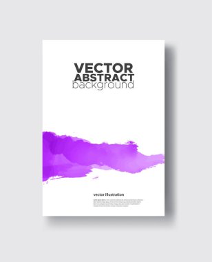 Zarif broşür şablonu tasarım mürekkep fırça öğesi