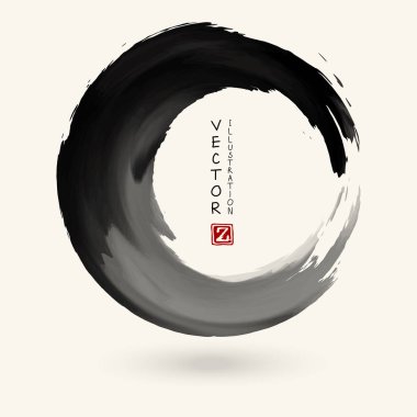 vektör siyah mürekkep yuvarlak kontur