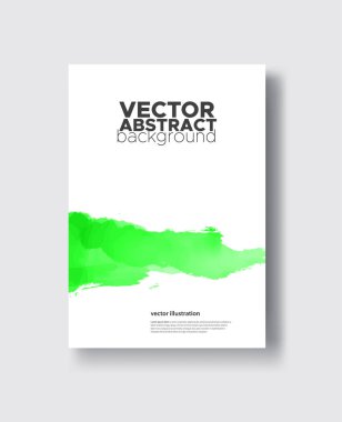 Zarif broşür şablonu tasarım mürekkep fırça öğesi