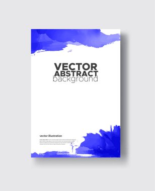 Zarif broşür şablonu tasarım mürekkep fırça öğesi