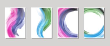 Vektör afiş şekiller collection beyaz izole