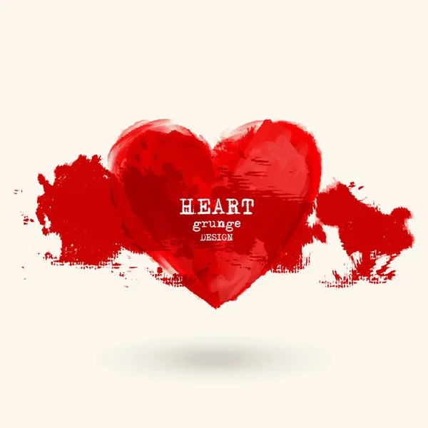 Diseño de símbolo de corazón grunge vector — Vector de stock