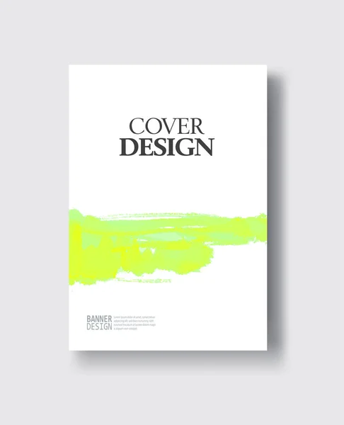 Elégant modèle de brochure design pinceau élément — Image vectorielle