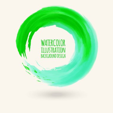 Suluboya daire doku. Mürekkep yuvarlak kontur