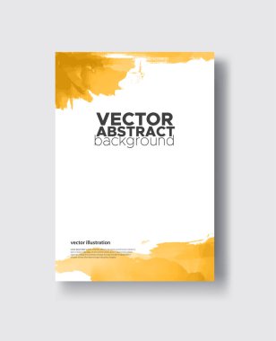 Zarif broşür şablonu tasarım mürekkep fırça öğesi