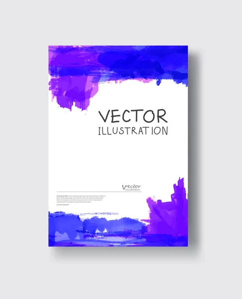 Elegante Broschüre Vorlage Design Tusche Pinselelement — Stockvektor