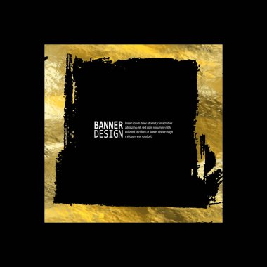 Siyah bir zemin üzerine altın kare kare.