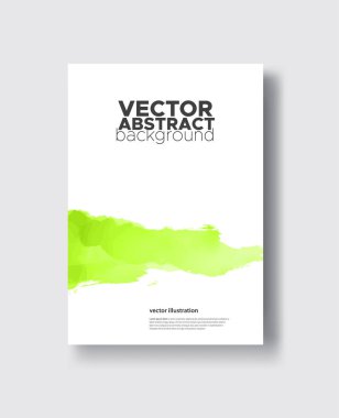 Zarif broşür şablonu tasarım mürekkep fırça öğesi