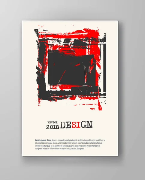 Grunge abstracte nood textuur poster. — Stockvector