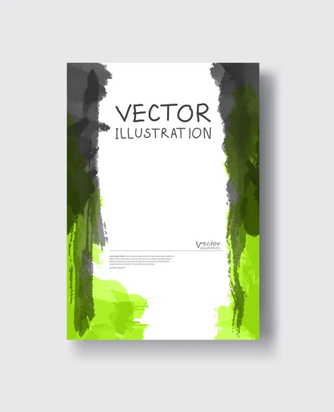 Modelo de brochura elegante elemento pincel de tinta de design — Vetor de Stock