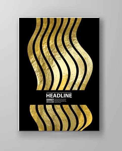 Vector Black and Gold Design Templates — Stock Vector