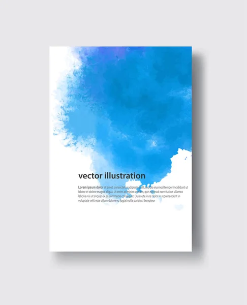 Aquarell blau Meer Farbe Design Banner. — Stockvektor