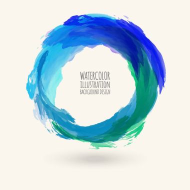 Suluboya daire doku. Vektör watercoluor daire elemanları tasarımı için.
