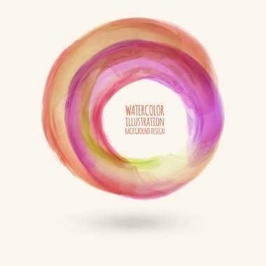 Suluboya daire doku. Vektör daire öğeleri