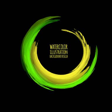 Neon boya soyut yuvarlak. Parlayan retro çerçeve.