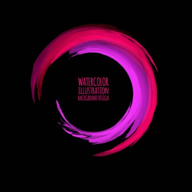 Neon boya soyut yuvarlak. Parlayan retro çerçeve.