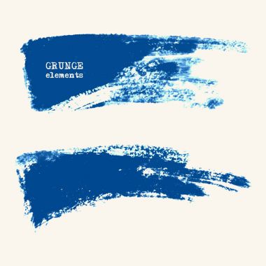 Mavi fırça darbesi ve doku.