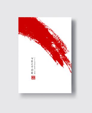 vektör kırmızı mürekkep fırça darbesi