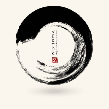 vektör siyah mürekkep yuvarlak kontur