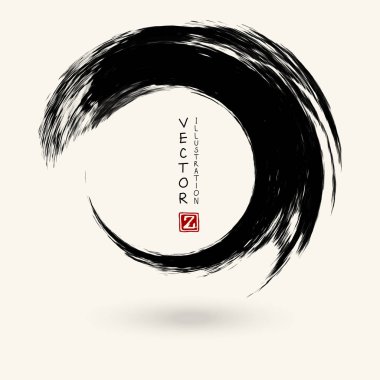 vektör siyah mürekkep yuvarlak kontur