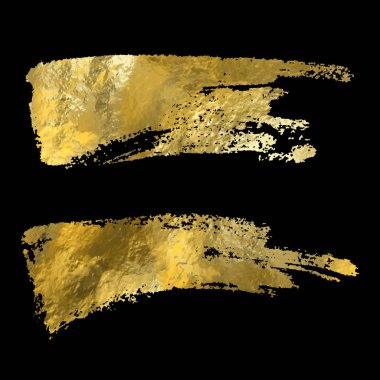 Siyah altın boya vuruş topluluğunu.