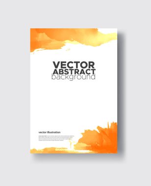 vektör turuncu mürekkep fırça darbesi