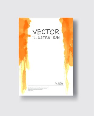 vektör turuncu mürekkep fırça darbesi