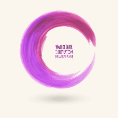 Suluboya daire doku. Vektör daire öğeleri