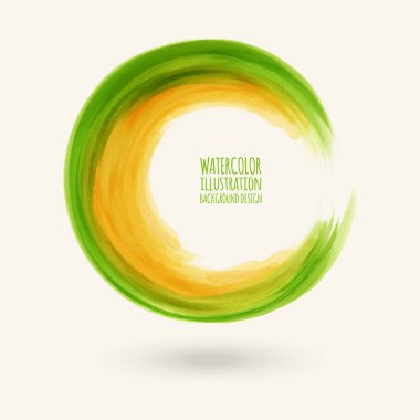 Suluboya daire doku. Vektör daire öğeleri