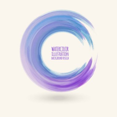 Suluboya daire doku. Vektör daire öğeleri