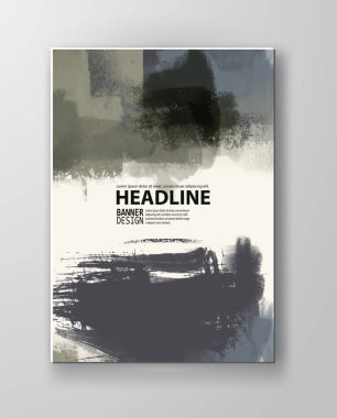 Boyalı grunge öğeleri gösteren resim.